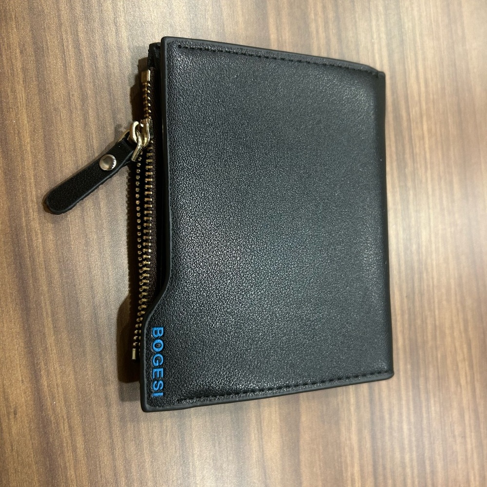 Wallet Black Leather Key & Card Holder/Wallet no flaws Bogesi
